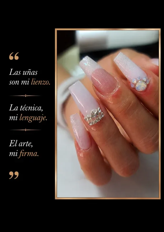 Lámina: las uñas son mi lienzo, la técnica mi lenguaje, el arte mi firma